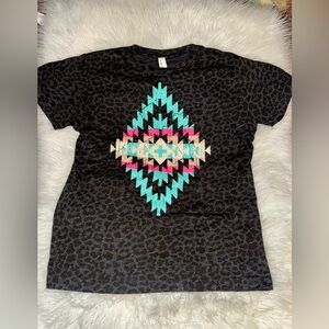 Geometric Pattern Black T-Shirt